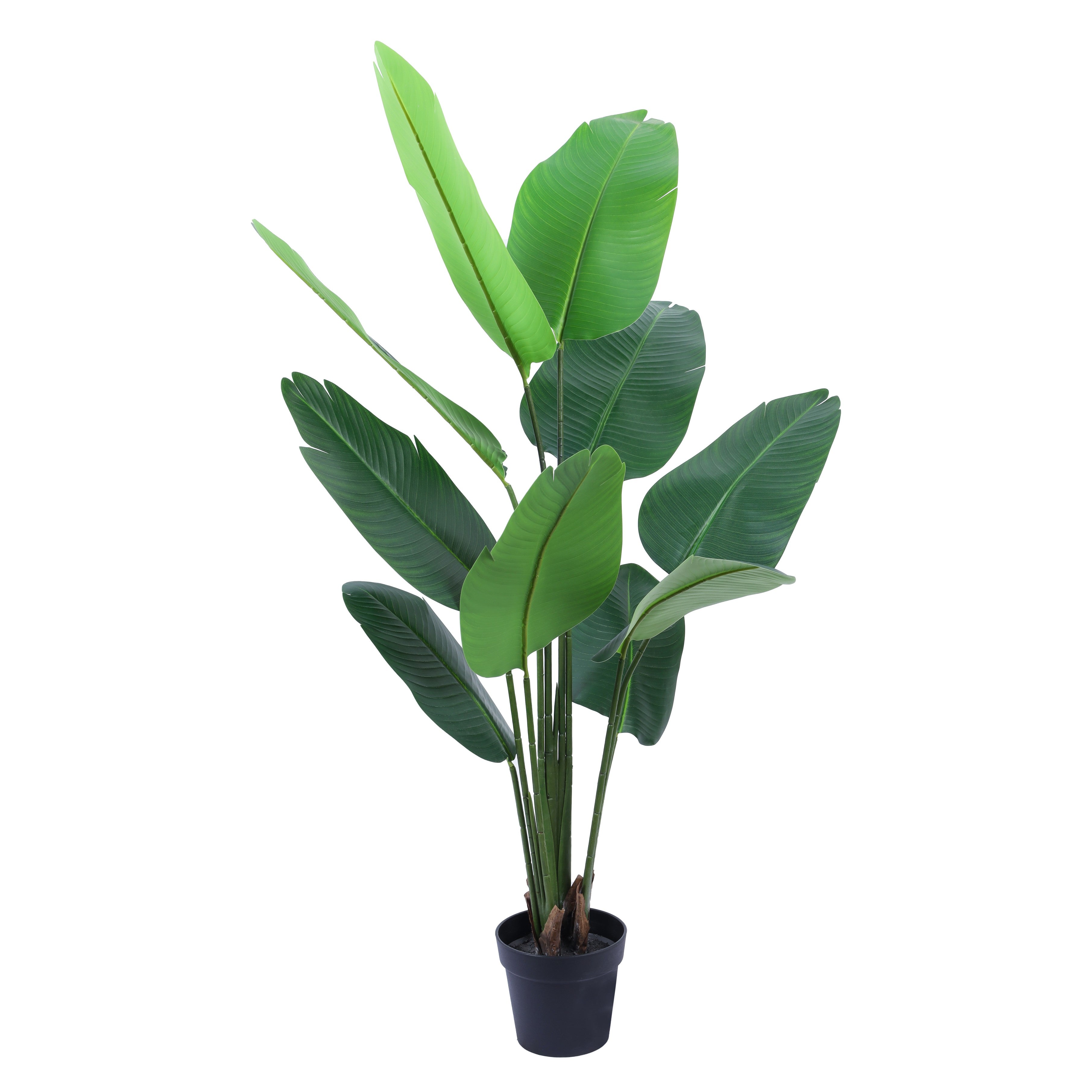 artificial luxe banana plant with black pot 5 feet for home and office decor for indoor and outdoor use