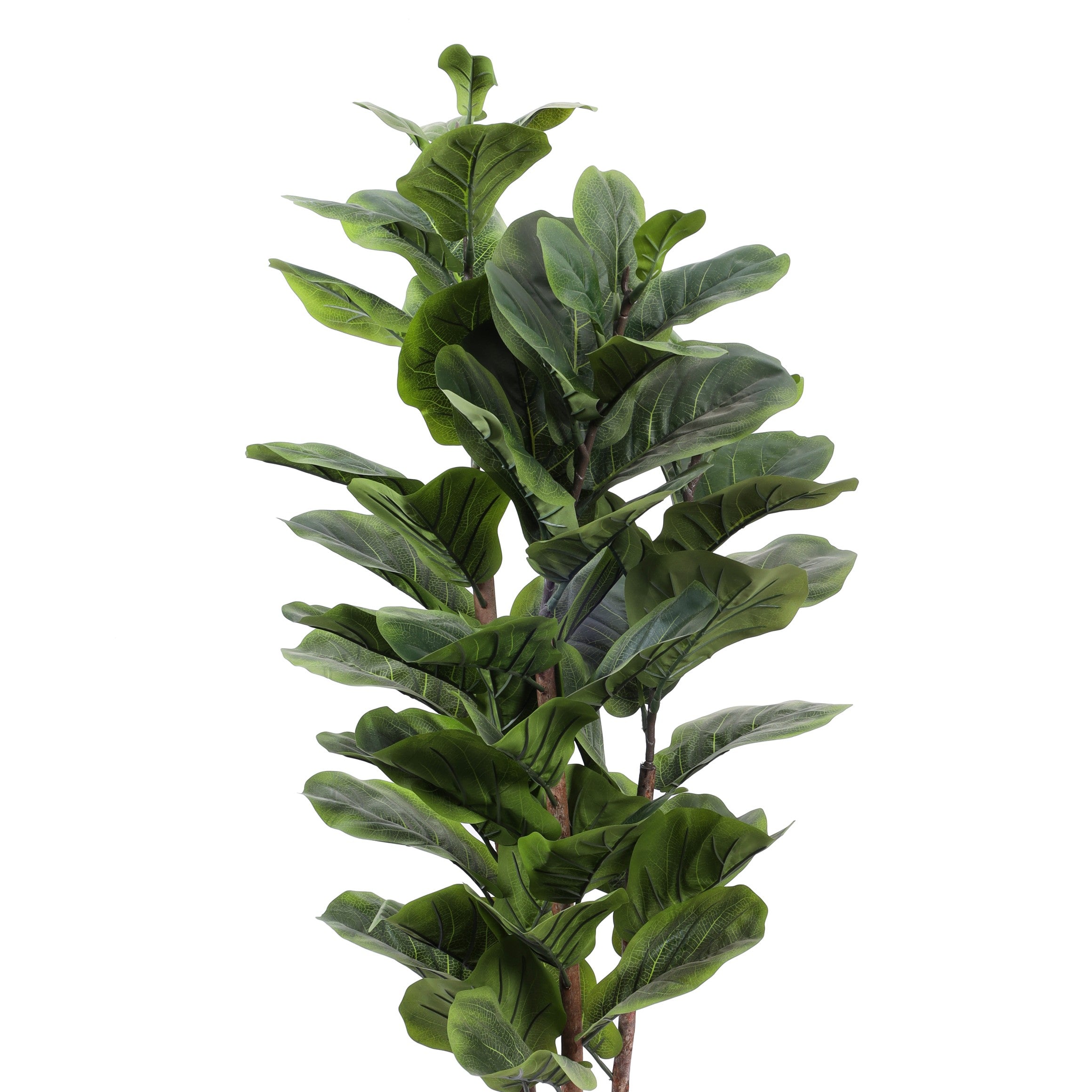artificial luxe fiddle leaf fig plant with black pot 5 feet for home and office decor for indoor and outdoor use
