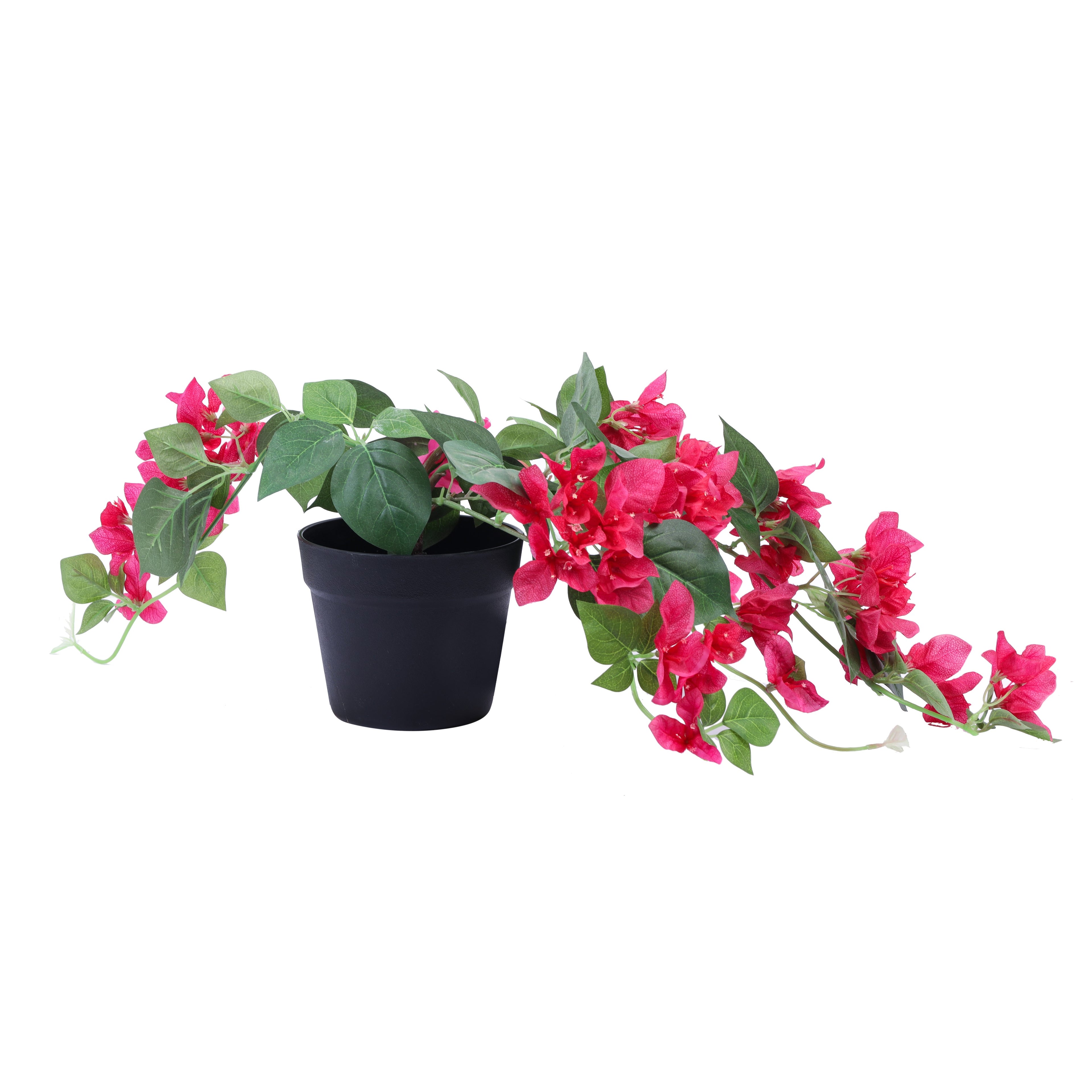 artificial luxe pink bougainvillea flower plant with pot 1 foot for home and office decor for indoor and outdoor use