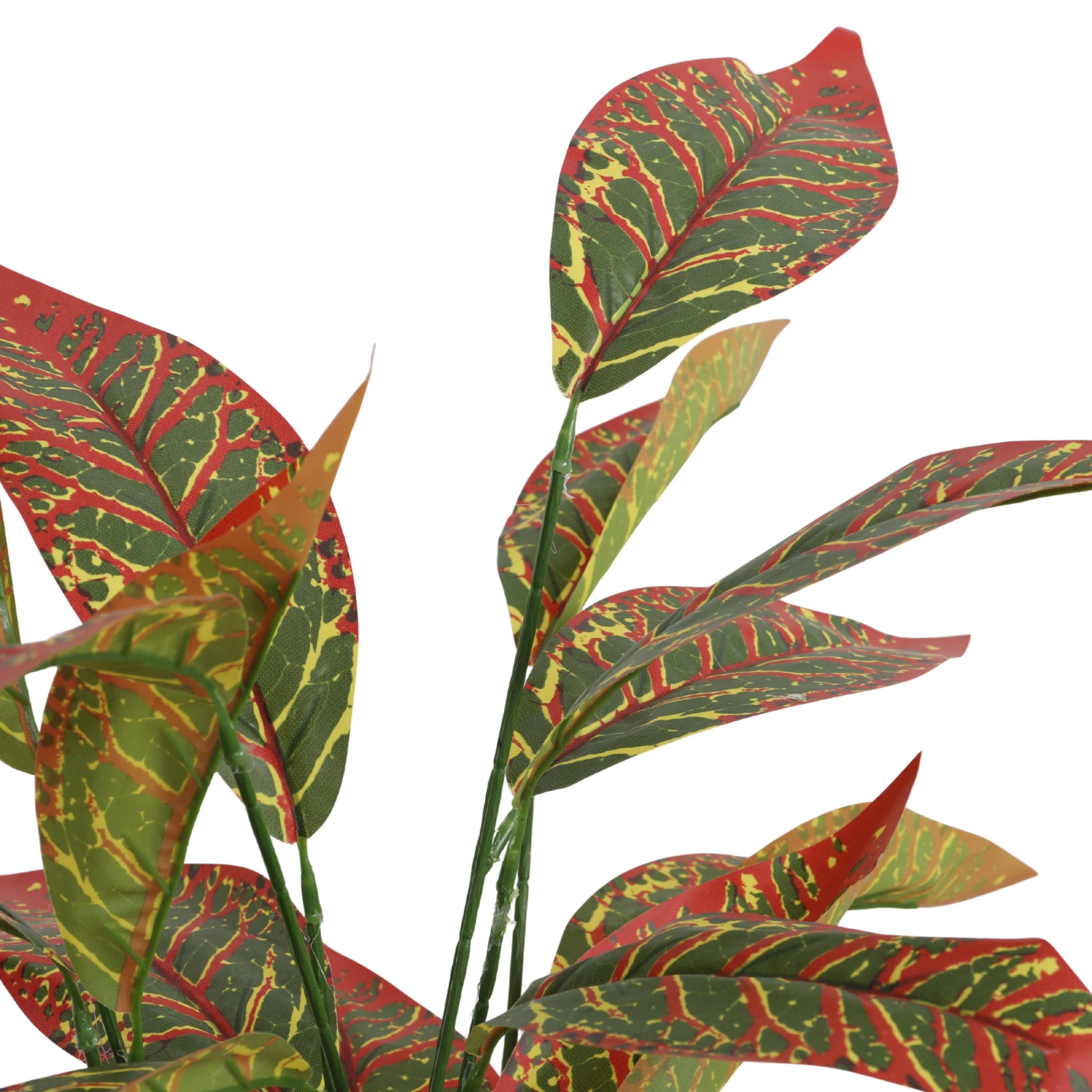 artificial multicolor croton plant without pot 2 feet set of 2 for home and office decor 