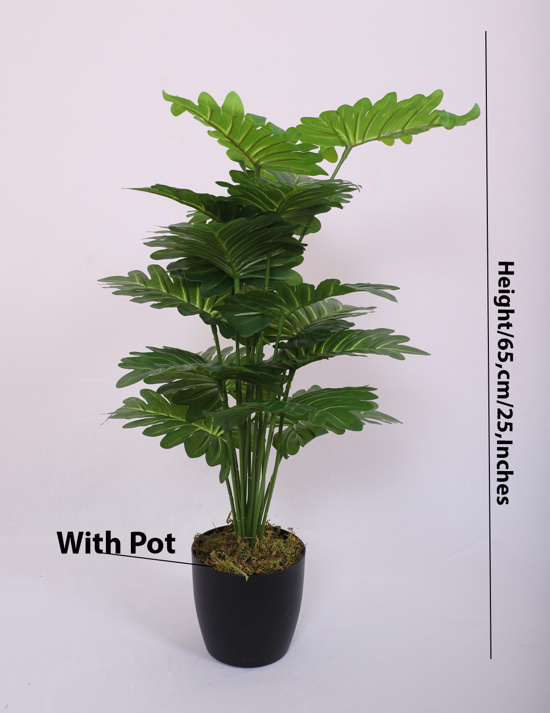 artificial philodendron plant with pot 2.2 feet for home and office decor 