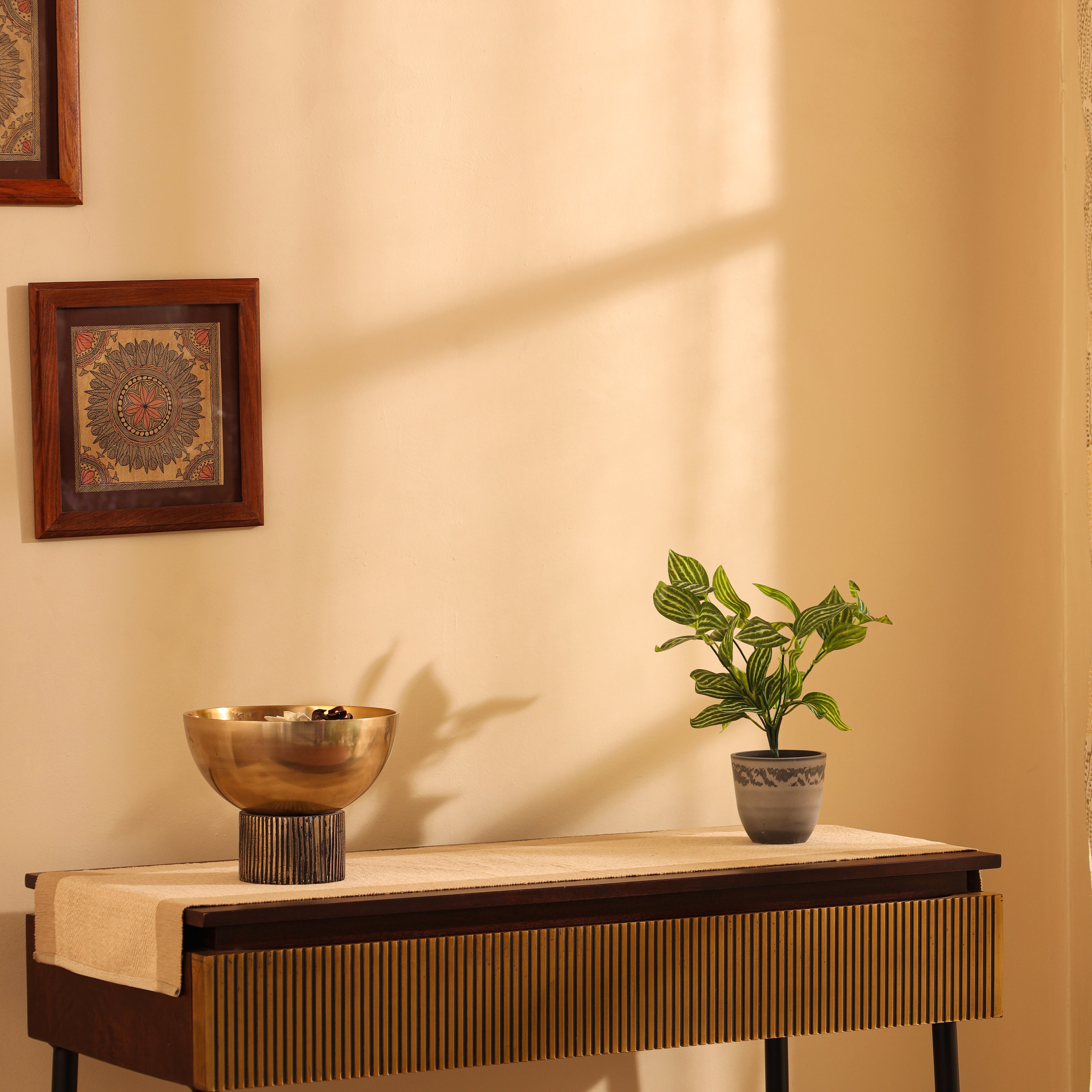 artificial potted fittonia plant with pot 1 foot set of 2 for home and office decor for indoor and outdoor use 