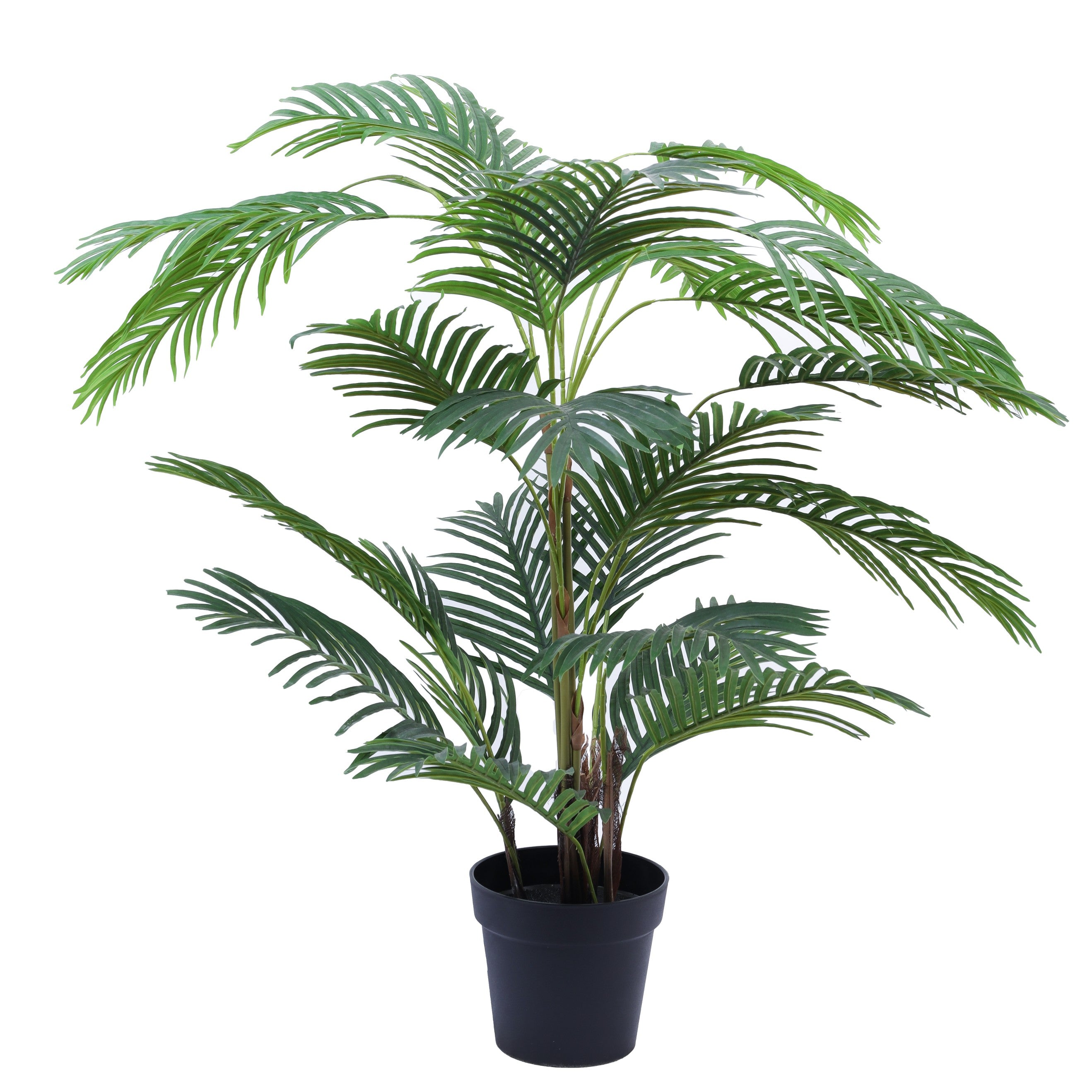 artificial premium areca palm plant with black pot 4 feet for home and office decor for indoor and outdoor use