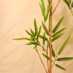 artificial premium bamboo set of 5 sticks plant without pot 8 feet for home and office decor for indoor and outdoor use 