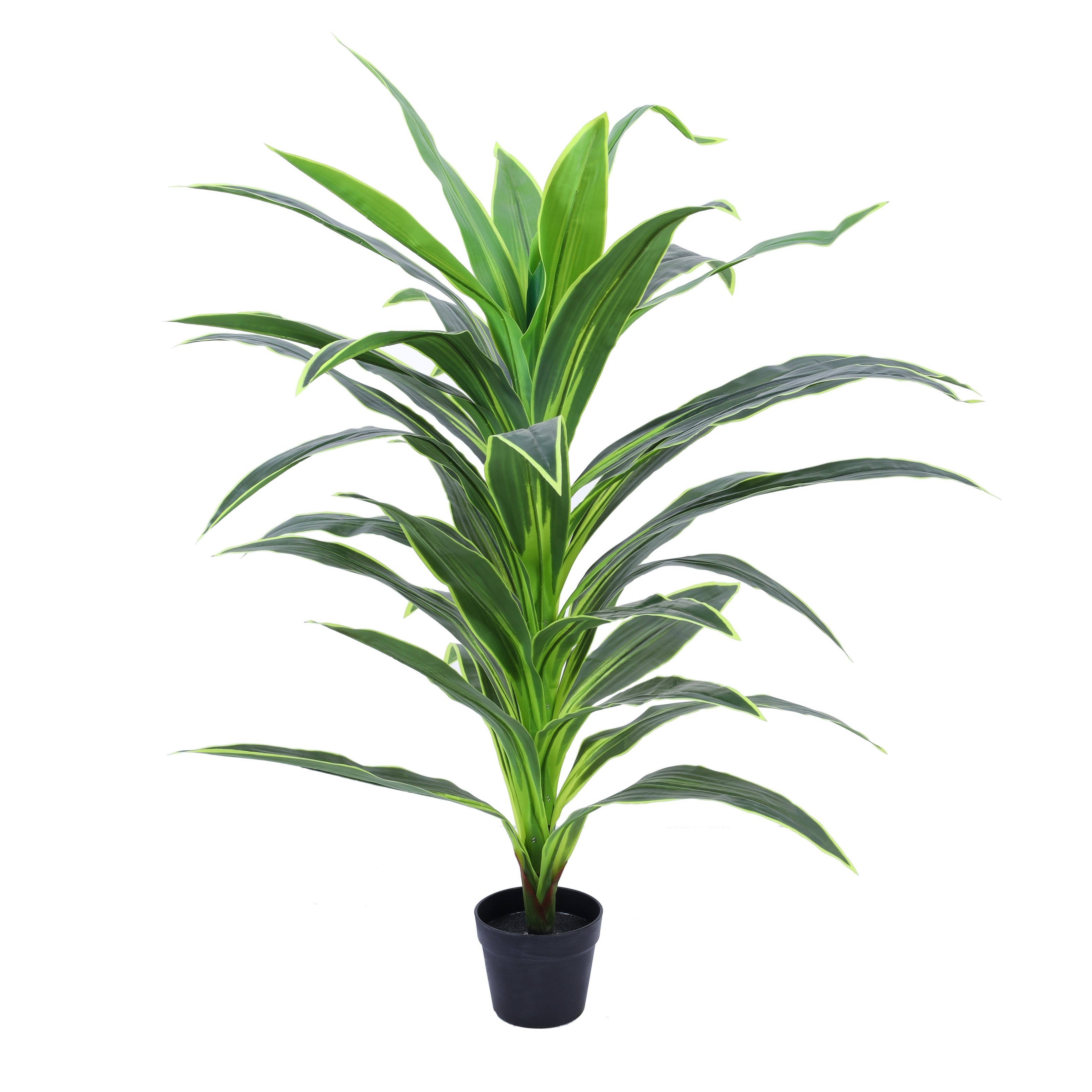 artificial premium dragon plant with black pot 4 feet for home and office decor for indoor and outdoor use