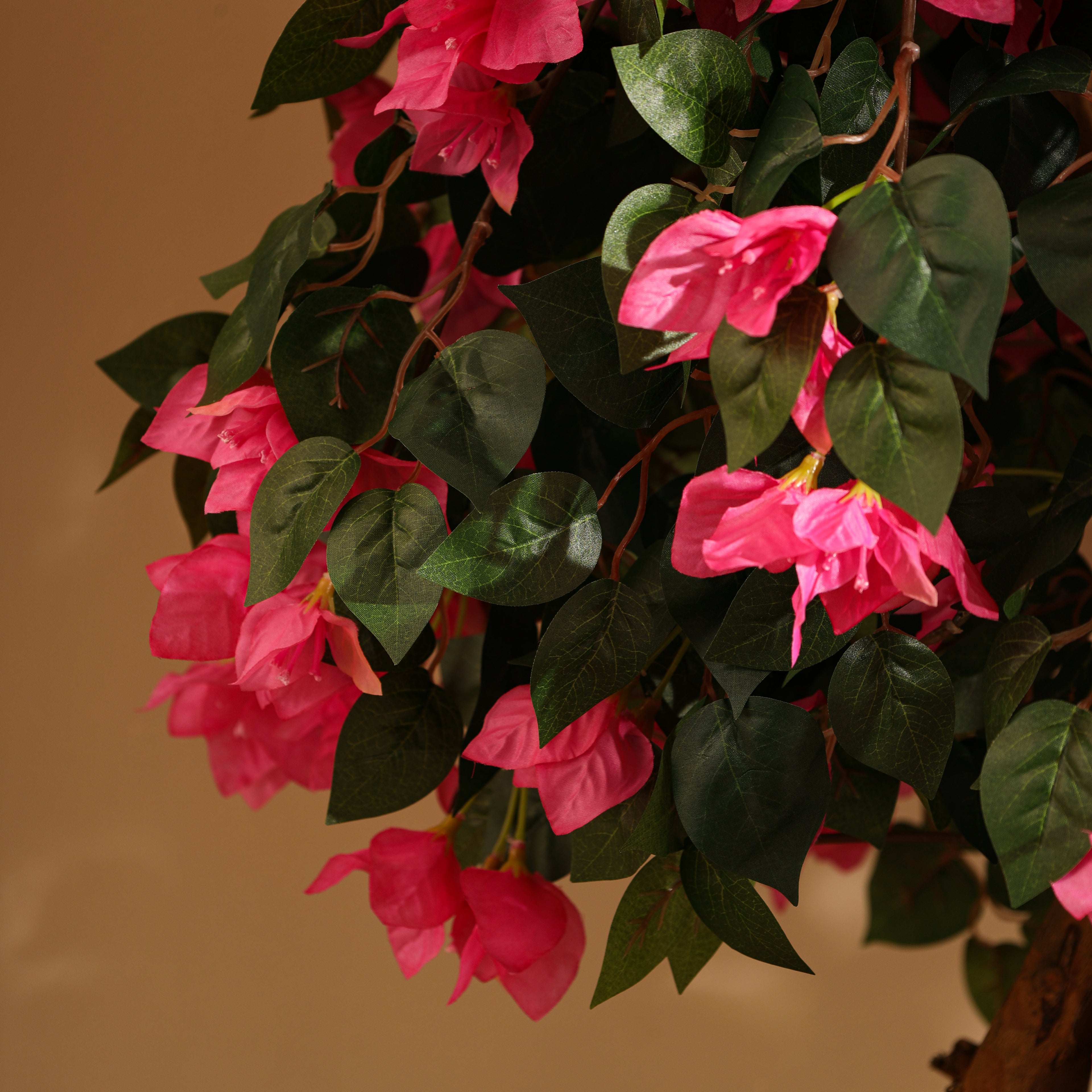 artificial premium pink bougainvillea flower plant with pot 4 feet for home and office decor for indoor and outdoor use 