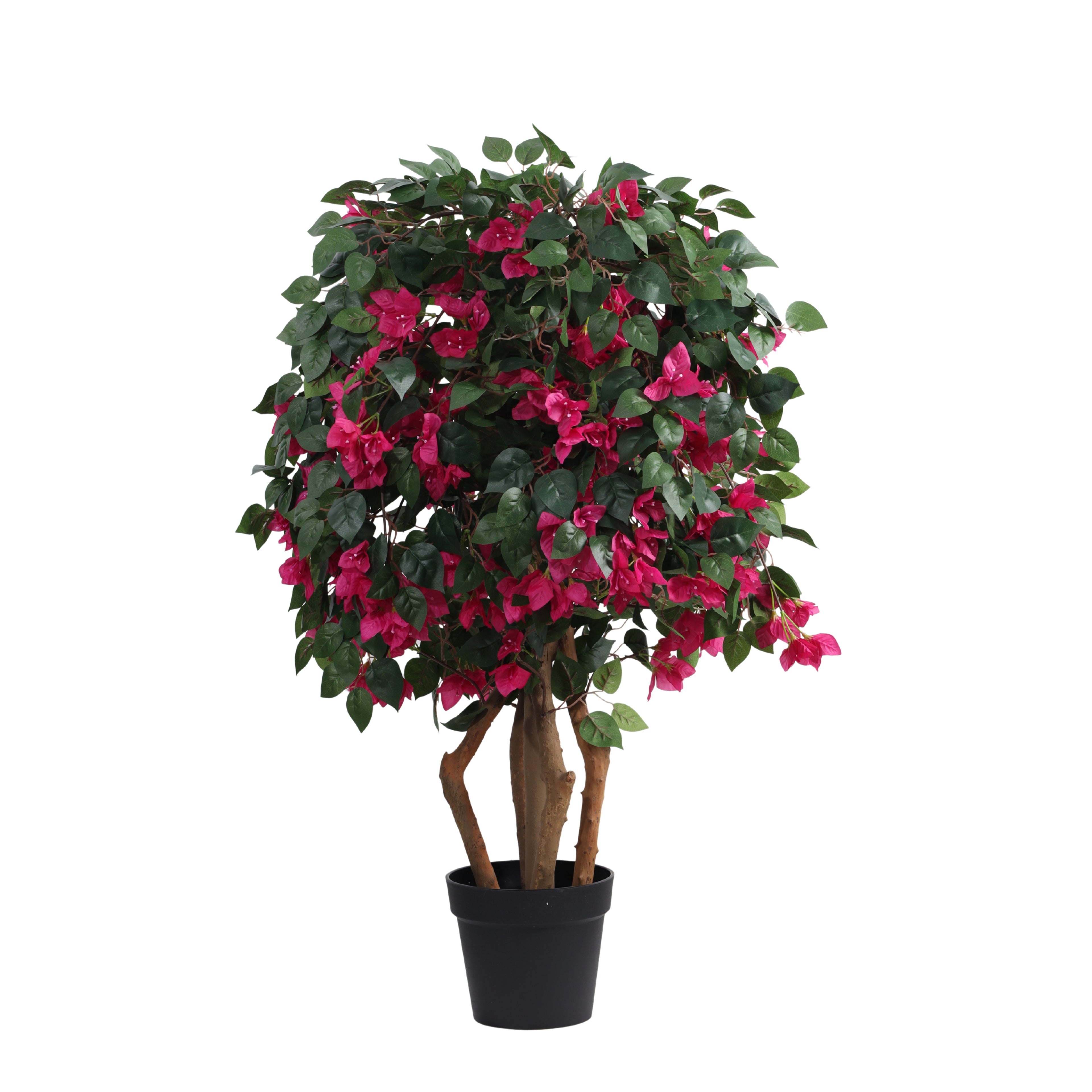 artificial premium pink bougainvillea flower plant with pot 4 feet for home and office decor for indoor and outdoor use 
