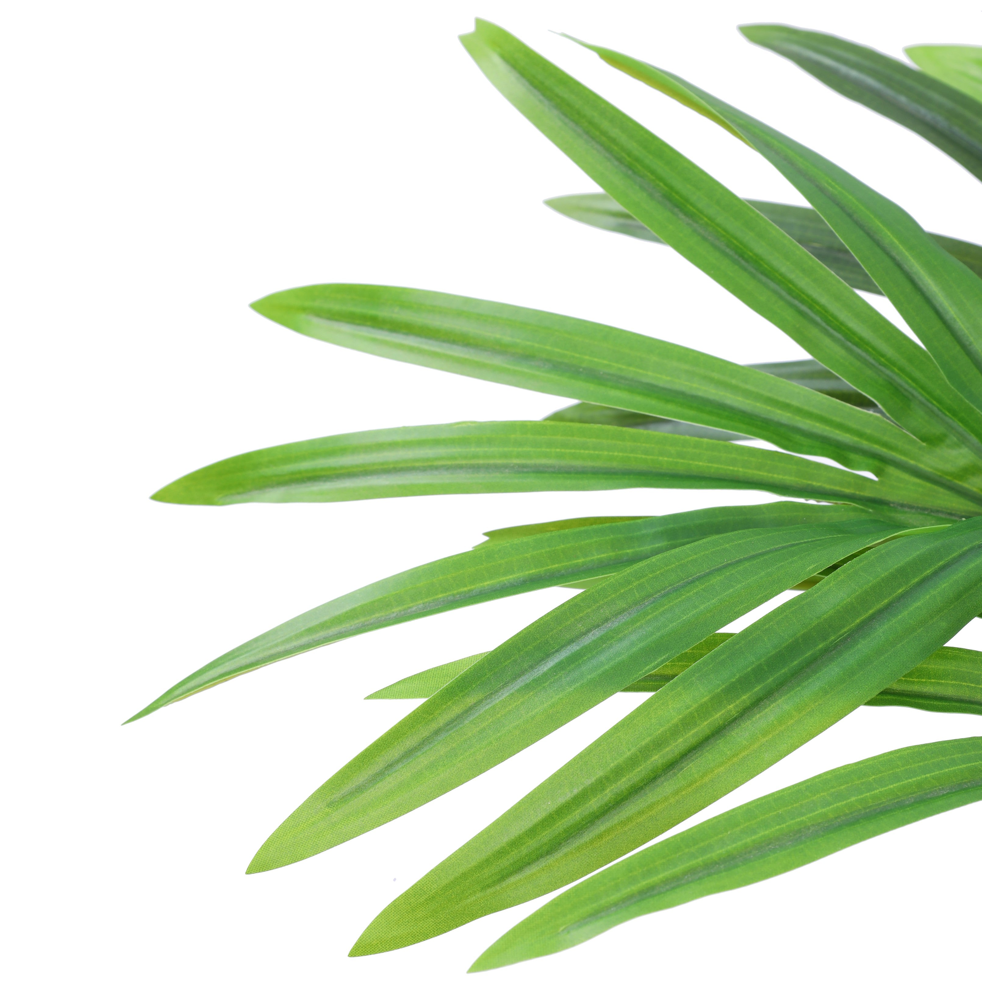 artificial premium rhapis palm plant with pot 2 feet for home and office decor for indoor and outdoor use