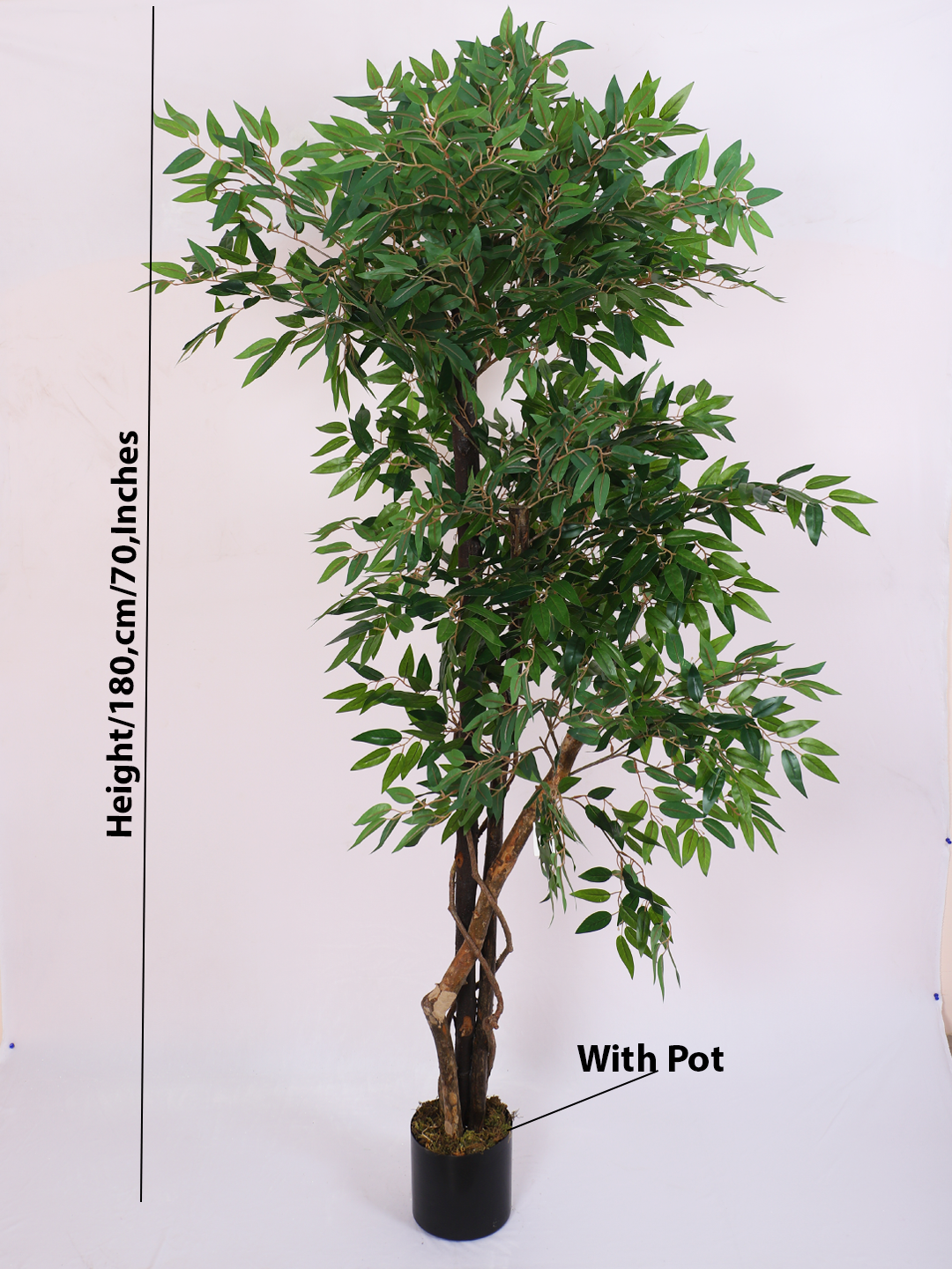 artificial ficus plant with pot 6 feet for home and office decor