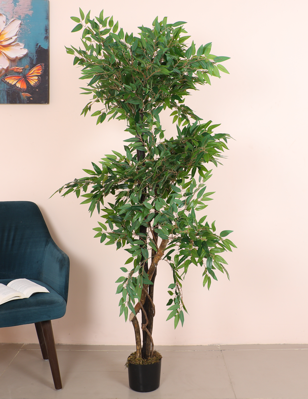 artificial ficus plant with pot 6 feet for home and office decor