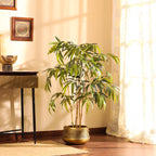 faux premium bamboo plant with pot 5 feet for home and office decor for indoor and outdoor use