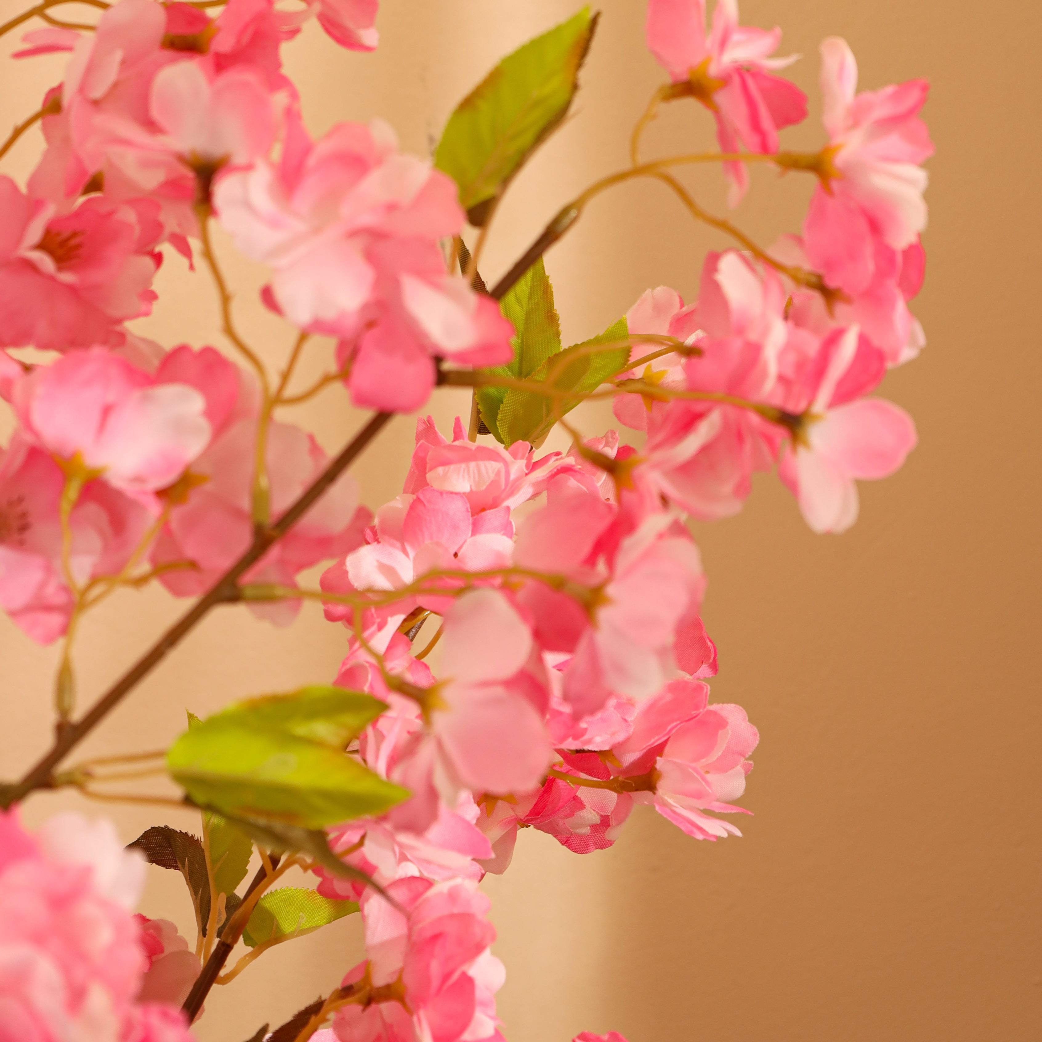 artificial premium japanese pink cherry blossom flower plant with pot 4 feet for home and office decor for indoor and outdoor use 