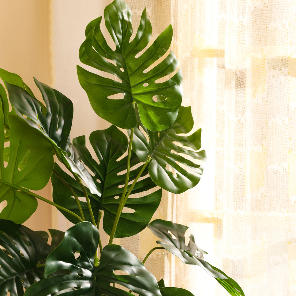 faux premium monstera plant with pot 2 feet for home and office decor for indoor and outdoor use