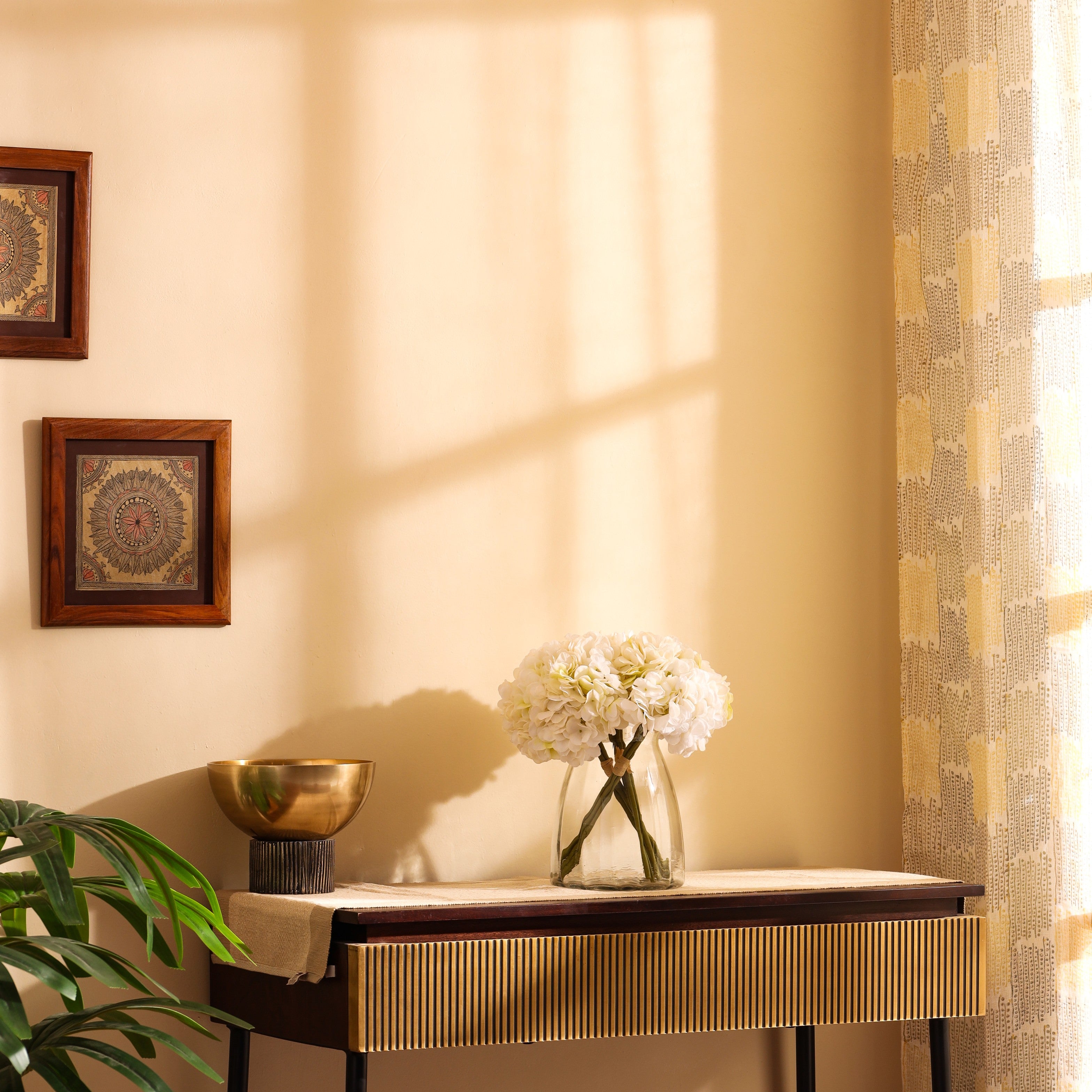 luxe artificial hydrangea flower bouquet white color 1 foot for home and office decor for indoor and outdoor use 