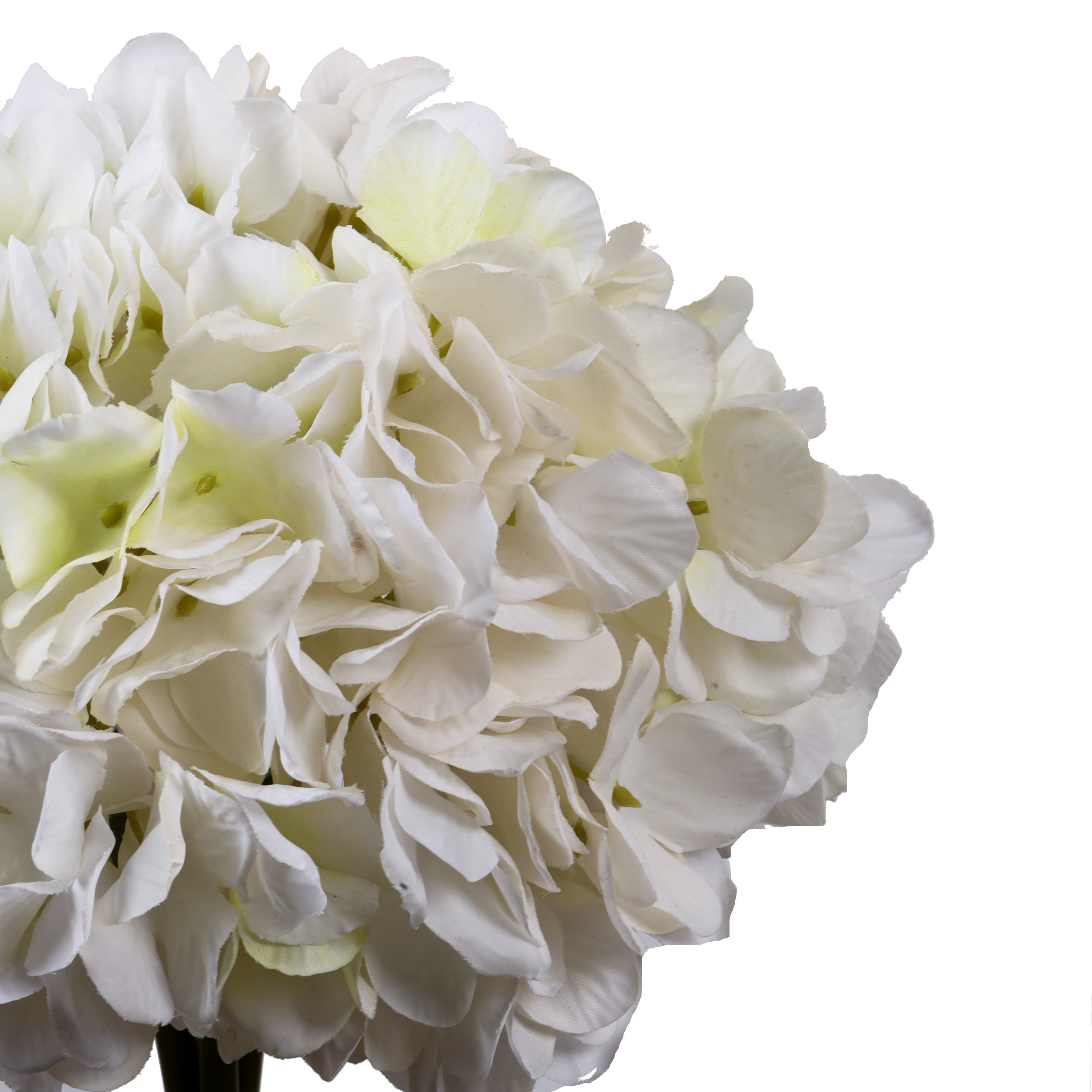 luxe artificial hydrangea flower bouquet white color 1 foot for home and office decor for indoor and outdoor use 