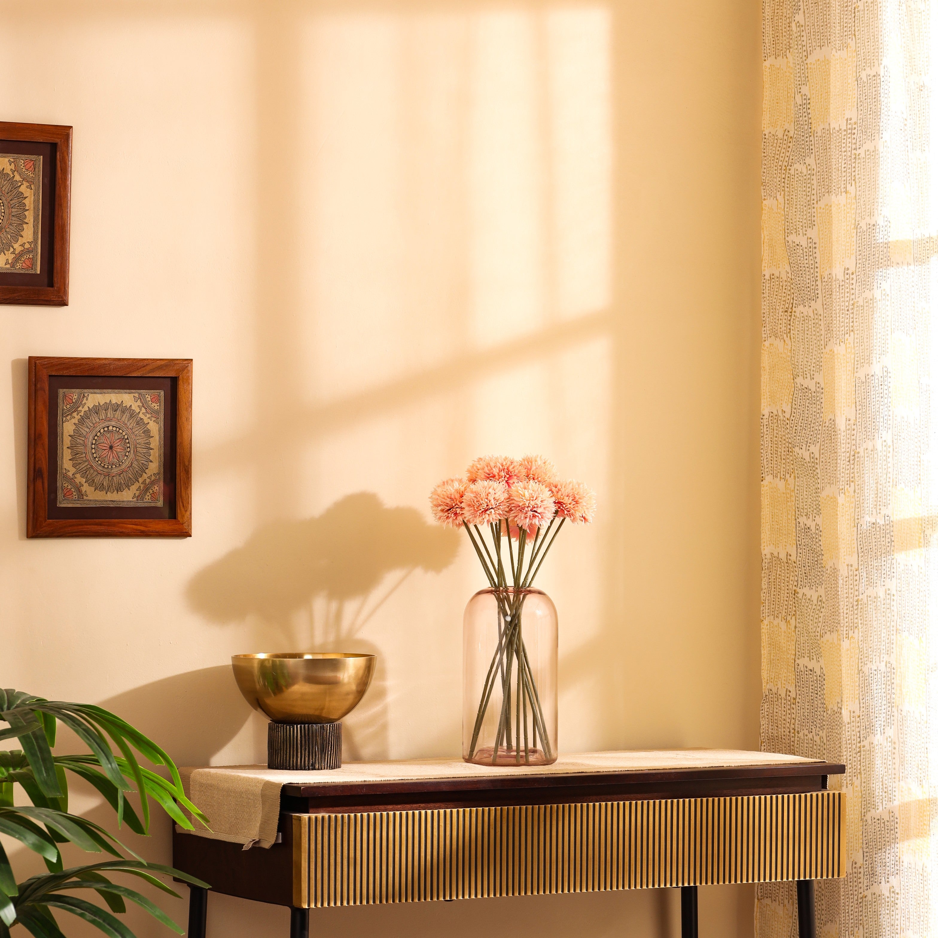 premium artificial chrysanthemum flower sticks set of 6 sticks peach color 1.5 feet for home and office decor for indoor and outdoor use 