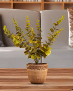 premium artificial eucalyptus plant green color with pot 1 foot for home and office decor for indoor and outdoor use
