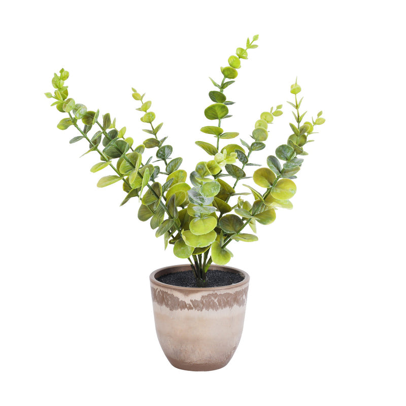 premium artificial eucalyptus plant green color with pot 1 foot for home and office decor for indoor and outdoor use