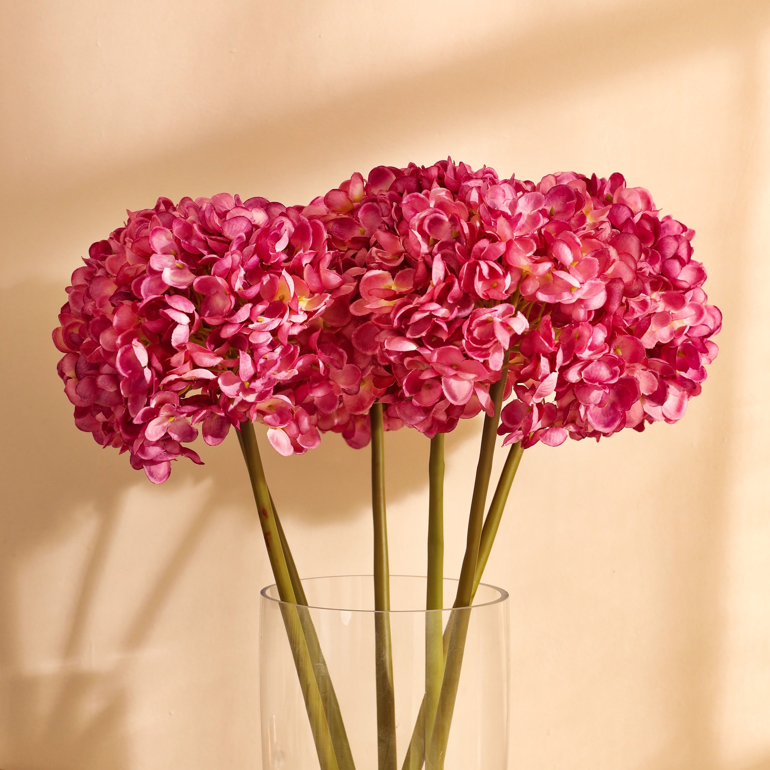 premium artificial hydrangea flower sticks set of 3 sticks purple color 1.5 feet for home and office decor for indoor and outdoor use 