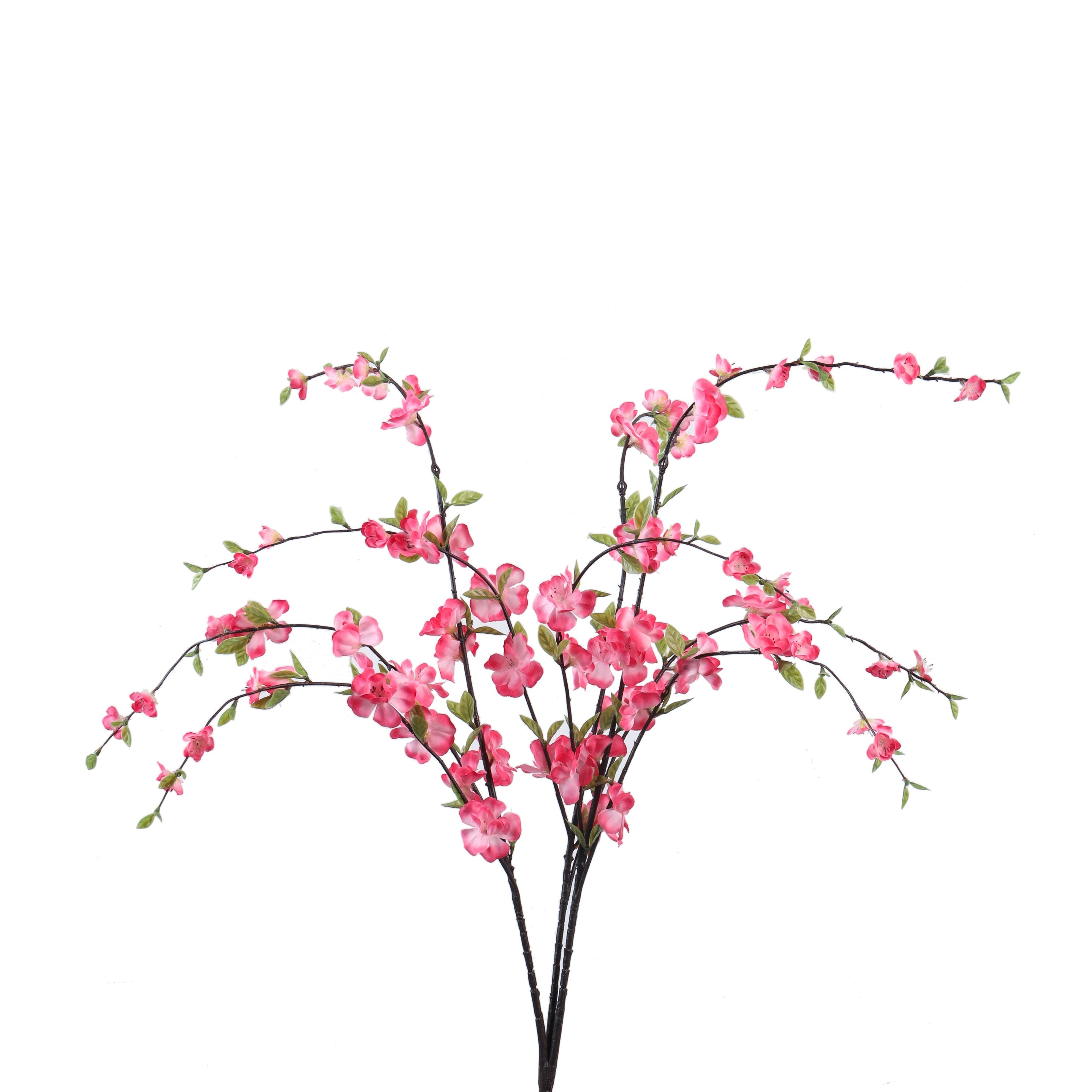 premium artificial japanese cherry blossom flower stick pink color 3 feet for home and office decor for indoor and outdoor use 