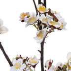 premium artificial japanese cherry blossom flower stick white color 4 feet for home and office decor for indoor and outdoor use 