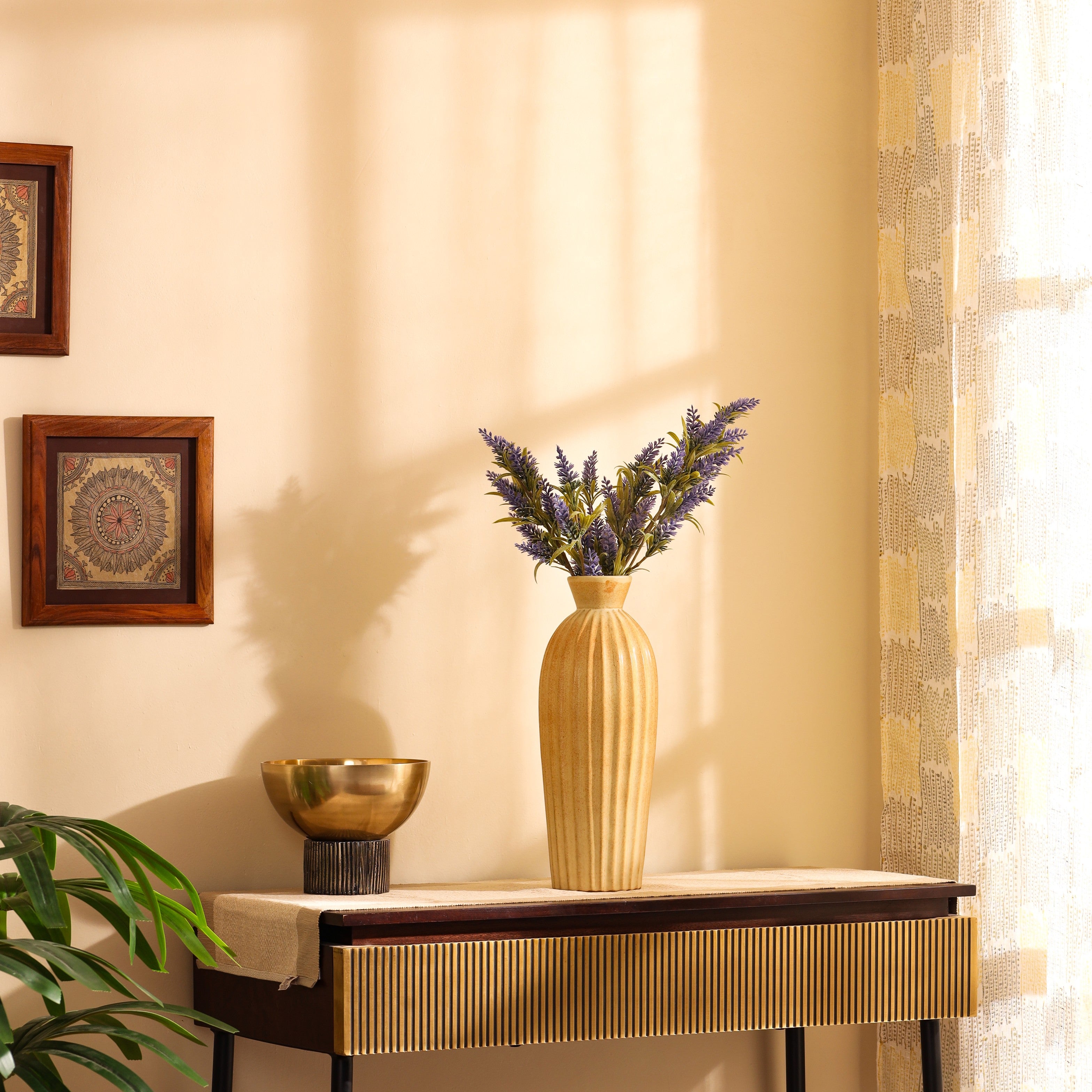 premium artificial lavender flower sticks set of 3 sticks lavender color 1.5 feet for home and office decor for indoor and outdoor use 