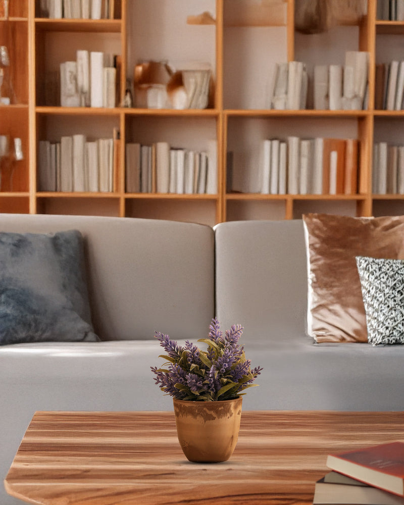 premium artificial lavender plant with pot 20 cm for home and office decor for indoor and outdoor use