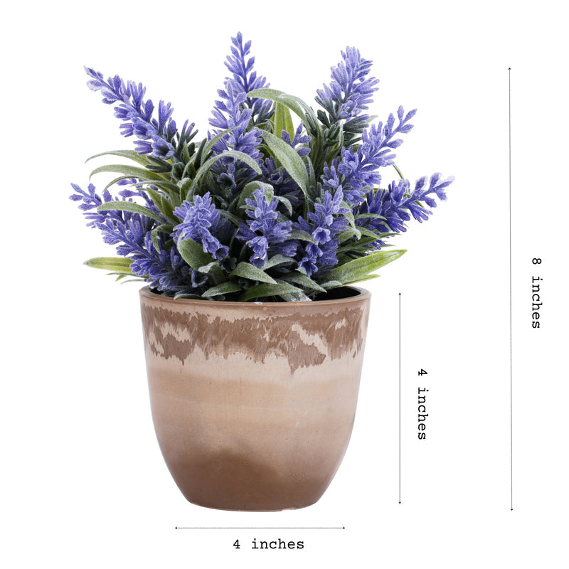 premium artificial lavender plant with pot 20 cm for home and office decor for indoor and outdoor use
