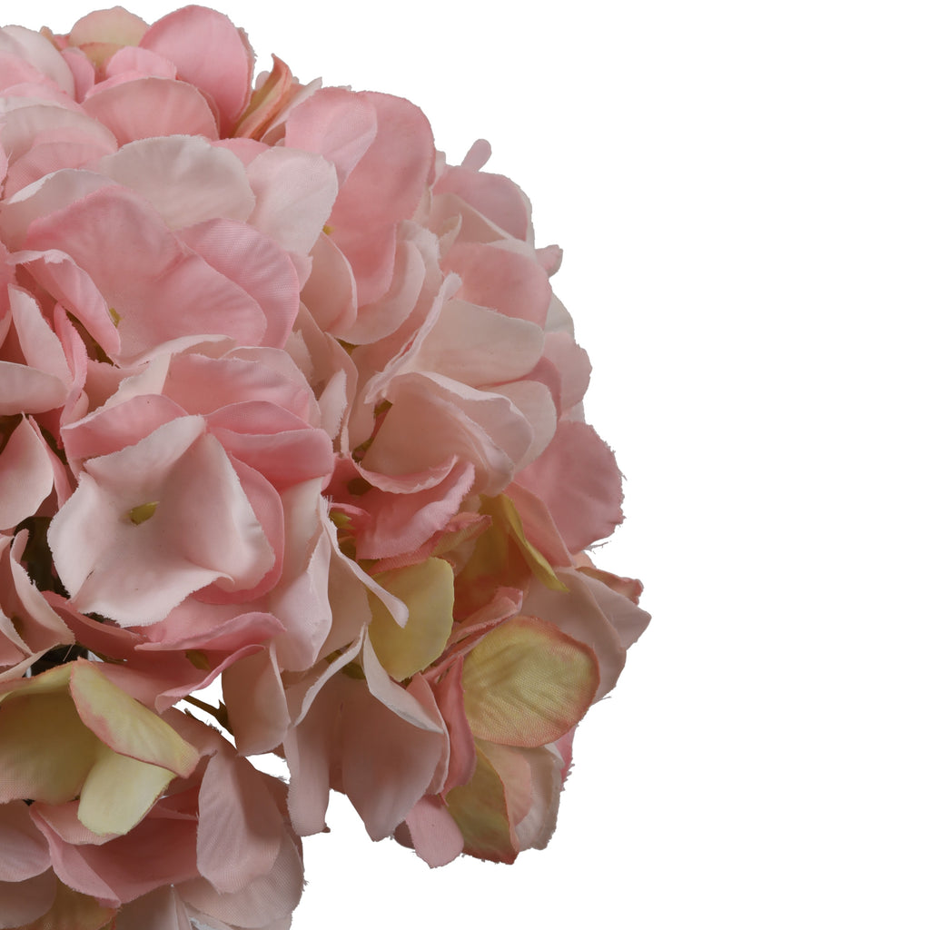 premium artificial light pink hydrangea flower bouquet 1 foot for home and office decor for indoor and outdoor use 