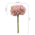 premium artificial light pink hydrangea flower bouquet 1 foot for home and office decor for indoor and outdoor use 