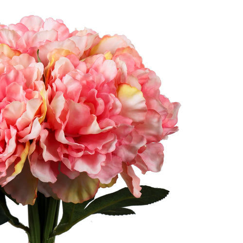 premium artificial peony flower bouquets set of 2 bouquets pink color 1 foot for home and office decor for indoor and outdoor use 