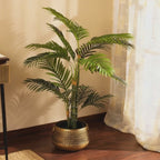 faux luxe areca palm plant with black pot 3 feet for home and office decor for indoor and outdoor use
