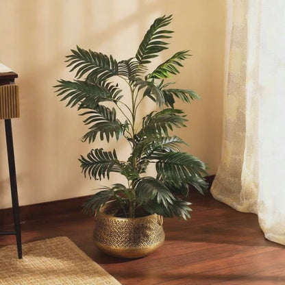 Artificial Areca Palm Plant in Black Pot (3 Feet)