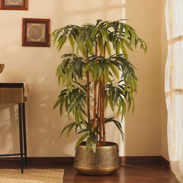 5 Feet Realistic Artificial Bamboo Plant With Pot- Faux Bamboo Plant for Interior Decor