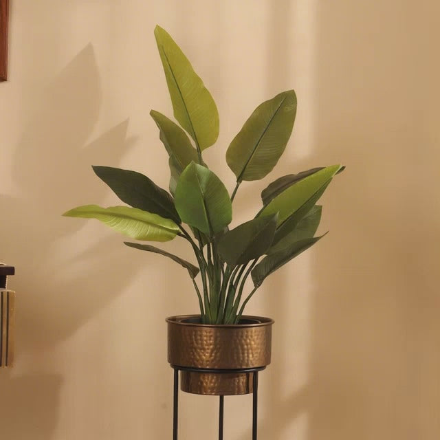 artificial luxe potted banana plant with pot 2 feet for home and office decor for indoor and outdoor use