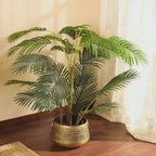 artificial premium areca palm plant with black pot 4 feet for home and office decor for indoor and outdoor use